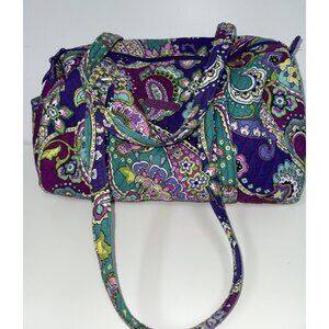 Vera Bradley Heather Small Duffel Bag Purple Paisley Floral Maximalist Grandma